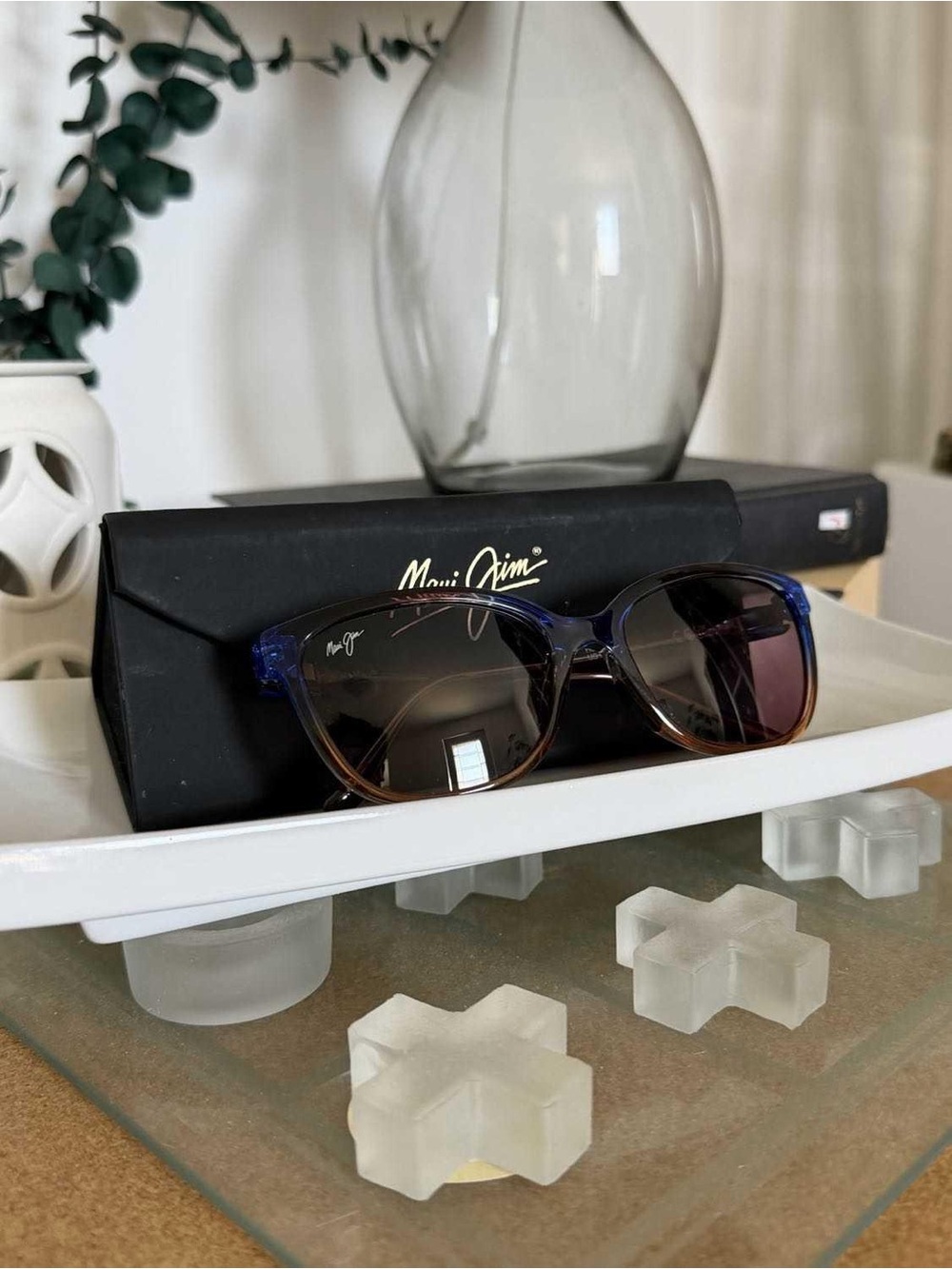 Maui Jim Blue-to-Brown Gradient Wayfarer Sunglasses
